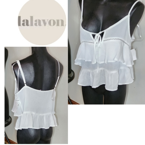 lalavon Tops - Lalavon ruffle top. Sz Sm